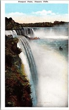 Prospect Point Nigara Falls White Border Postcard Impressive View Goat Island picture