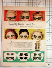 1958 Foster Grant Sunglasses Vintage Print Ad Fosta-Grantly Eyewear Fashion picture