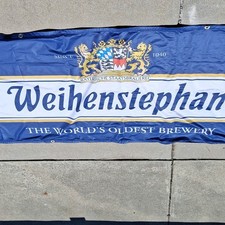 Weihenstephan “The World’s Oldest Brewery” Blue/White Banner Flag w/ Grommets picture