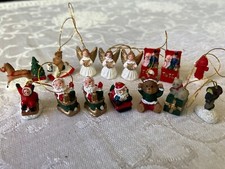 LOT OF 15 MINIATURES CHRISTMAS ORNAMENTS, GREAT SELECTION. picture