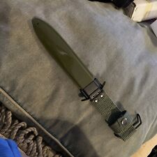 M-7 Combat Knife Sheath Heavy Black & Olive Green picture
