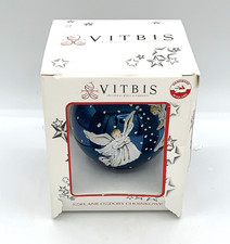 Vitbis Poland Hand Painted ANGEL Ball Glass Ornament picture