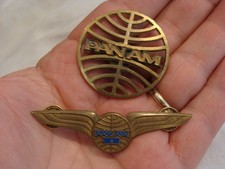 Vintage Pan Am Airlines flight engineer Wings 1 Star 2.75