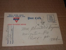WINGATE MD - MARCH 22 1919 POSTCARD - YMCA PATRIOTIC MILITARY picture