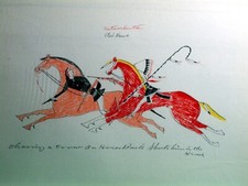 Plains Indian Ledger Book Art - Rare Milwaukee Public Museum 34 Plate Portfolio picture