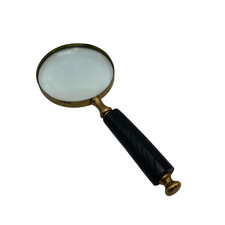 Vintage Brass Magnifying Glass Handheld Desk Magnifier Reading Loupe Decor picture