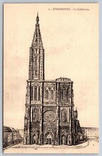 Cathedrale Notre-Dame-de-Strasbourg France Postcard POSTED picture