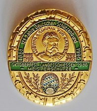 GOLD OKTOBERFEST MEISTERSCHUTZE MEDAL KING LUDWIG II GERMAN SHOOTING FEDERATION picture