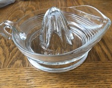 Clear Glass Juicer / Reamer Vintage 6” Diameter - 3