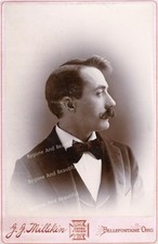 Cabinet Card Handsome Man Profile Great Lighting Bellefontaine OH picture