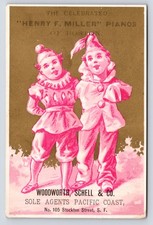 c1882-1884 Woodworth Schell & Co Henry F. Miller Pianos SF Trade Card Boston picture