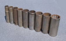 Vintage 1949-56 PROTO Tools LOS ANGELES 1/2 inch drive 9 Piece Deep Socket Set picture