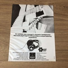 GRAM154 MAGAZINE ADVERT 11X8 AKG HEADPHONES K240 SEXTETT picture