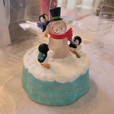 Hallmark Keepsake 2021 Playful Penguins Magic Light Sound Motion Ornament picture