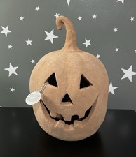 Pottery Barn Terracotta Jack O' Lantern Pumpkin Luminary Decór 12.5” LARGE New picture
