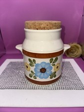 Vtg 1979 MCM Ceramic Crock Utensils Measurement Conversion Portugal Grannycore picture