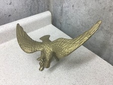 Vintage Large Solid Brass Eagle on Branch Statue Figurine MCM DECOR picture