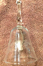 Vintage Bell Clear Glass with with Leaf Pattern   (#118) picture