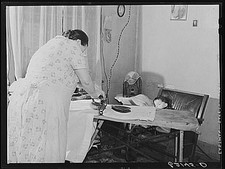 Photo:Ambridge Pennsylvania 1930s Steelworker's Wife Ironing Home Scene picture