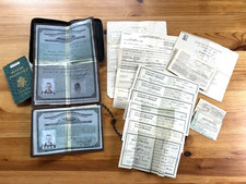 Original U.S. WWII Era Merchant Marine Seaman’s Wallet Passport Discharge Papers picture