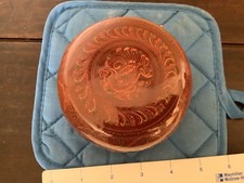 Vintage Chinese Japanese Style Red Lacquer Bowl Gold Gilt Animal Motif Asian Art picture