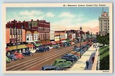 1948 Minnesota Avenue The Leader Store Cars Kansas City Kansas KS Postcard picture