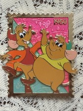 Disney Pink a la Mode Royal Stamp Pin - Jaq and Gus Cinderella SE 400 picture