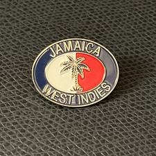 Vintage Jamaica West Indies Palm Tree Flag Travel Souvenir Lapel Pin P8 picture