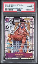2026 ONE PIECE OP16-THE TIME OF BATTLE MANGA ALTERNATE ART #073 BORSALINO PSA 10 picture