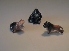 VINTAGE 1980'S MINIATURE BONE CHINA JUNGLE ANIMALS picture