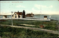 Oak Bluffs MA East Chop Light Thomson & Thomson c1911 Vintage Postcard picture