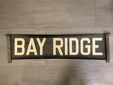 NYC BUS TROLLEY ROLL SIGN BAY RIDGE YELLOW HOOK VERRAZZANO BRIDGE BROOKLYN N.Y. picture