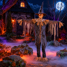 Home Accents 6.5 FT Wicked Woods Animated LED Scarecrow 26SV25248 picture