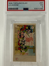 Elah 1936 Topolino Disney Mickey Mouse La Lezione #67 PSA 3 Italian Card picture