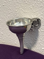 Vintage Jean Goardere Pewter Wine Decanting Funnel Strainer Etain Fait Main 95% picture
