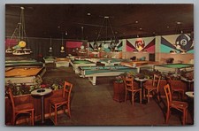 Red Bank NJ Monmouth Cue Billiard Lounge c1960s Mini Postcard Business Card picture