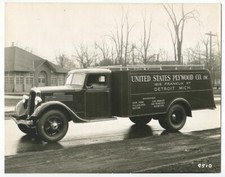 1930s United States Plywood Co. Truck Photograph, Detroit, Michigan picture