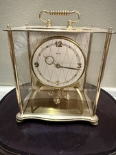 Vintage Kundo 400 Day Anniversary Clock Brass Glass Case Parts West Germany picture