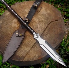 Custom Handmade Carbon Steel Blade Viking Spear Sword | Hunting Sword Camping picture