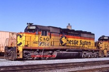CSX 8364 at RICHMOND VA in 89 ORIGINAL KODACHROME SLIDE picture