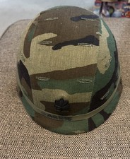 Helmet - U.S. Army PASGT Made With Kevlar Woodland Camo Cover - Size medium  picture