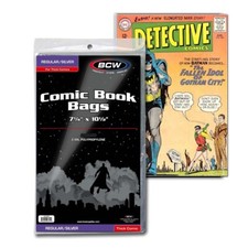 NEW (50 CT) BCW Silver / Regular Comic Bag-Thick picture
