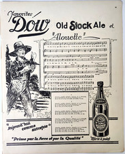Alouette Dow Old Stock Ale Montreal Canada Antique 1920s Music Sheet Ad picture