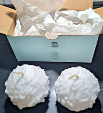 PartyLite 3” Snow Balls Q53102 Ball Wax Candles NIB RETIRED Candy Cane USA Made picture