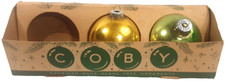 Vintage Coby 1960s Christmas Ornament Box Made In USA MCM Kitschmas picture