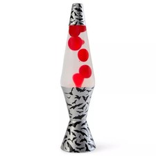 Rare Spencer’s Schylling Halloween Bat’s Themed Lava Lamp Red Lave/Clear Liquid picture