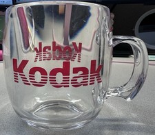 Vintage Kodak Logo Mug Cup Lucite Plastic 1970s Coffee Tea Advertising USA Made picture