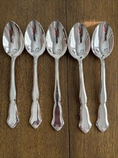 Wallace Deep Silver Centennial Silverplate Soup Spoons - Set of 5 picture