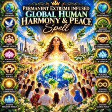 Permanent Extreme Infused Global Human Harmony & Peace Spell  Promote Respectful picture