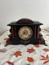 BEAUTIFUL ANTIQUE MANTEL CLOCK by WM L GILBERT CLOCK CO., WINSTED, CONN 1906 picture
